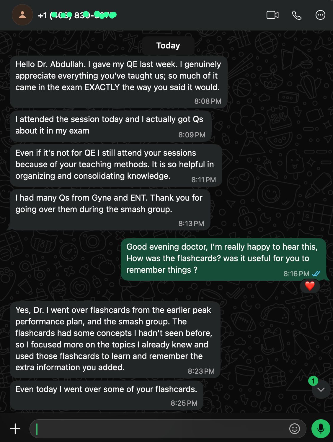 Student testimonial