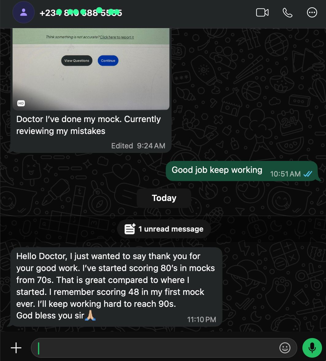 Student testimonial