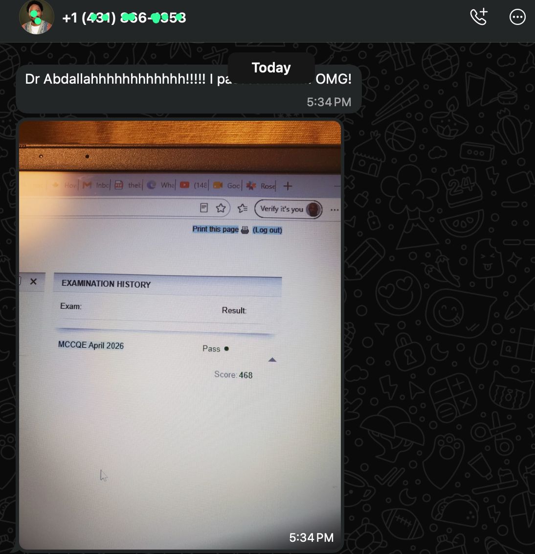 Student testimonial