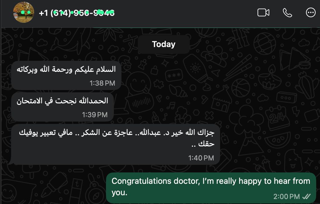 Student testimonial