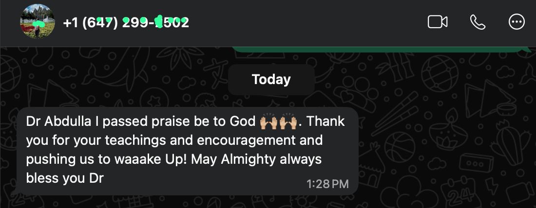 Student testimonial