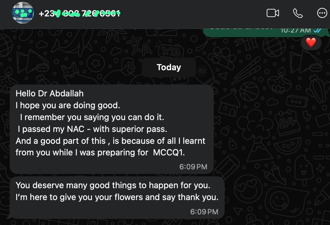 Student testimonial