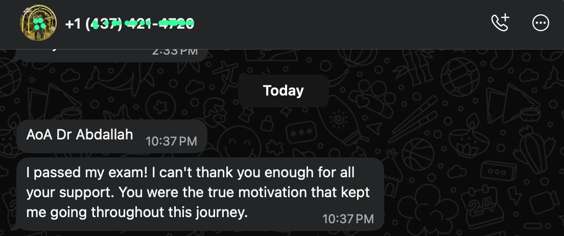 Student testimonial