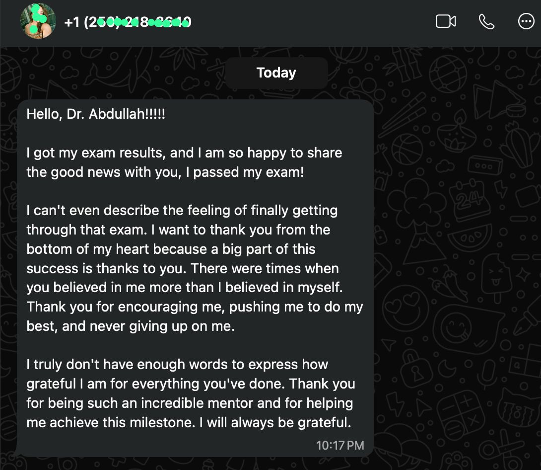 Student testimonial