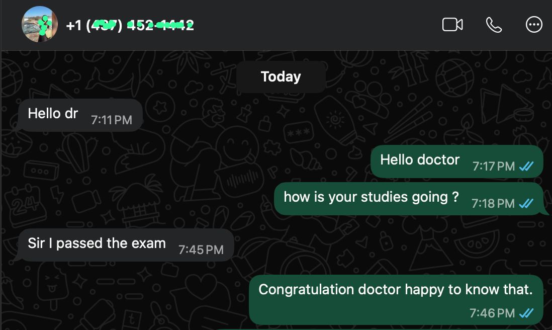 Student testimonial
